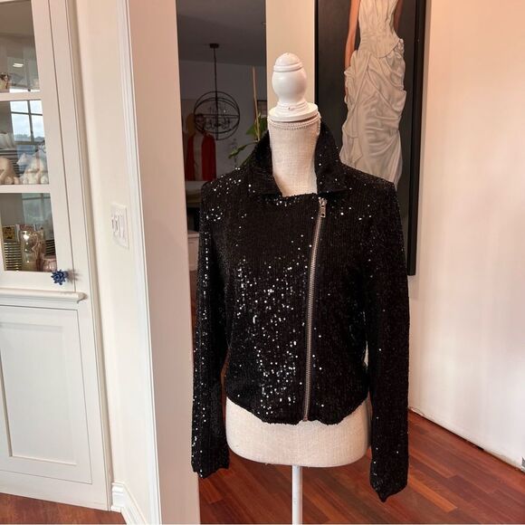 Edit by Nine NWT Black Sequin Women's Jacket - Picture 1 of 4